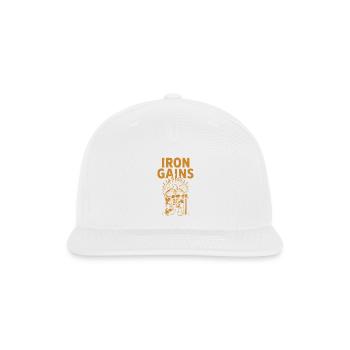 Iron Gains Warrior - Snapback Baseball Cap - white - Front