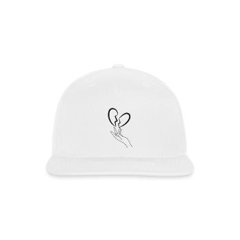 Broken Heart - Snapback Baseball Cap - white - Front