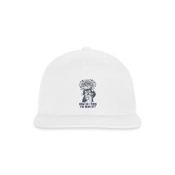 How do i turn this brain off - Snapback Baseball Cap - white - Front
