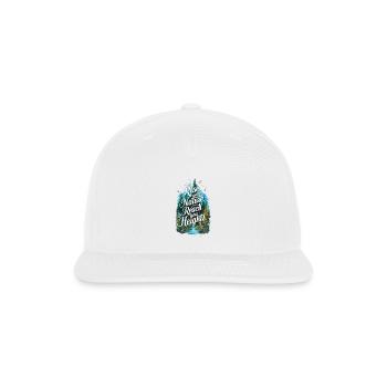 Rise with Nature, Reach New Heights - Snapback Baseball Cap - white - Front