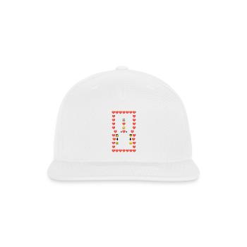 Sad and Broken Heart - Snapback Baseball Cap - white - Front