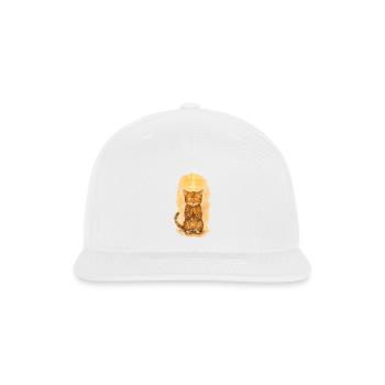 Prayerful Tabby Cat Illustration - Snapback Baseball Cap - white - Front