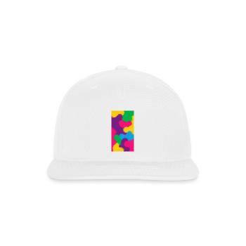 Neon Abstract Color Clouds - Snapback Baseball Cap - white - Front
