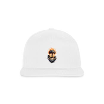 Urban Nuclear Mushroom Cloud - Snapback Baseball Cap - white - Front