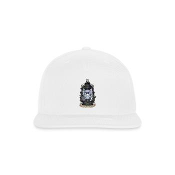 Gothic Lantern Butterfly Art – Lies in the Shadows - Snapback Baseball Cap - white - Front
