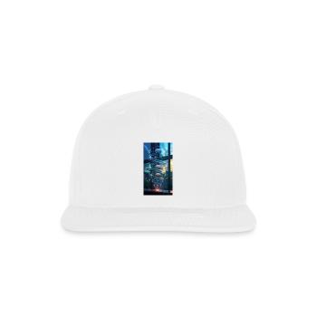Neon Brain Spiral Science - Snapback Baseball Cap - white - Front