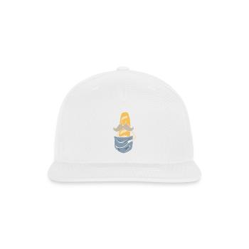 French Bread Baguette Bread Man - Snapback Baseball Cap - white - Front