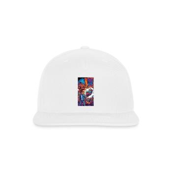 Neon Hallway Escape - Snapback Baseball Cap - white - Front