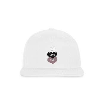 Love you art design  - Snapback Baseball Cap - white - Front