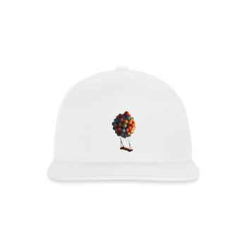 Colorful Balloon Swing Cluster - Snapback Baseball Cap - white - Front