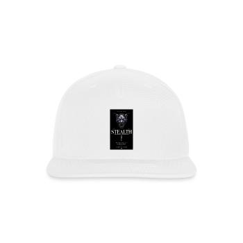 Stealth Cyber Panther Liquid Chrome Aesthetic Tee - Snapback Baseball Cap - white - Front