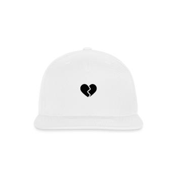 BROKEN HEART - Snapback Baseball Cap - white - Front