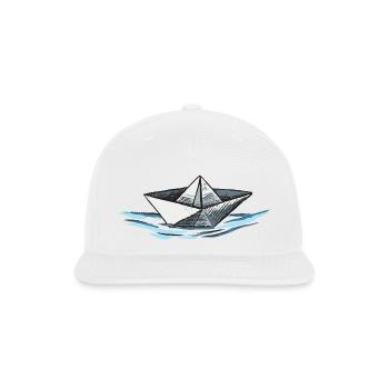 Paper Boat - Snapback Baseball Cap - white - Front