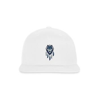 Mystic Wolf: Dreamcatcher Guardian - Snapback Baseball Cap - white - Front