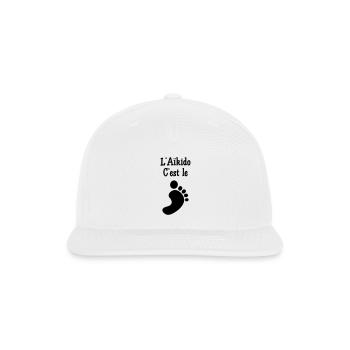 Aikido is the Foot - Snapback Baseball Cap - white - Front