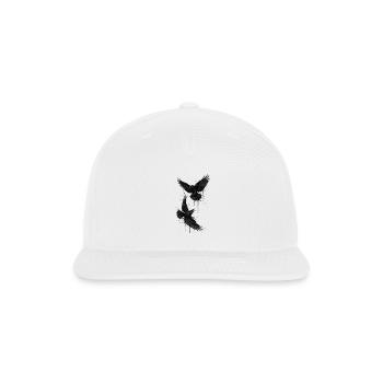 Dark Raven Flight - Snapback Baseball Cap - white - Front