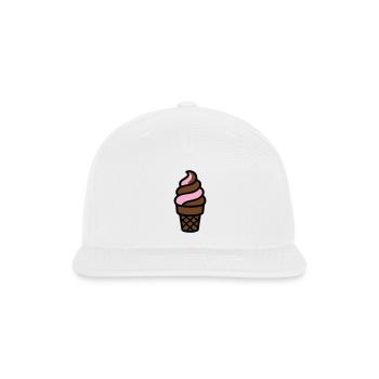 Soft Serve Ice Cream Logo - Snapback Baseball Cap - white - Front