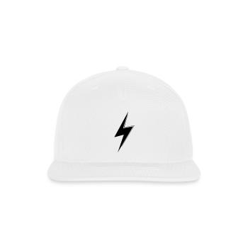 lightning bolt - Snapback Baseball Cap - white - Front