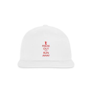Freak Out And Run Away Zombies - Snapback Baseball Cap - white - Front