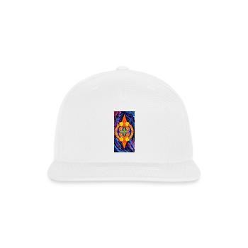 Geo Galactic Eye - Snapback Baseball Cap - white - Front