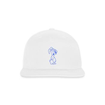 Rabbit Terrified Anxious Desperate Confused Cool - Snapback Baseball Cap - white - Front