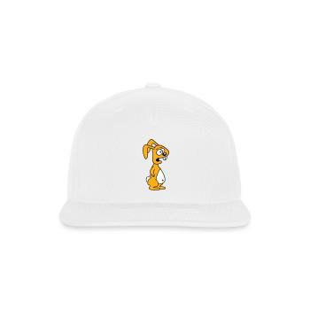 Rabbit Terrified Anxious Desperate Confused Cool - Snapback Baseball Cap - white - Front