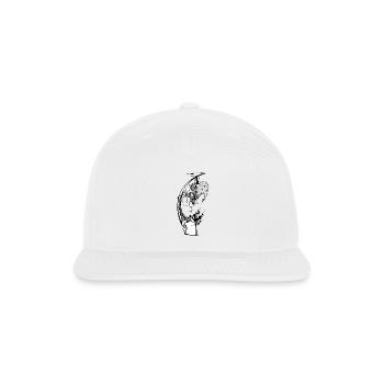 Demon Samurai Crescent Blade - Snapback Baseball Cap - white - Front