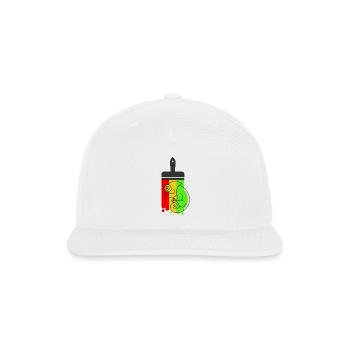 Chameleon Paint Brush Rasta Color Vector - Snapback Baseball Cap - white - Front