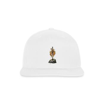 Flamebound Blade and Roses - Snapback Baseball Cap - white - Front
