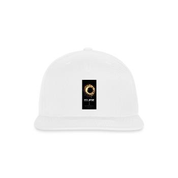 Eclipse Celestial Liquid Gold Aesthetic Graphic Te - Snapback Baseball Cap - white - Front