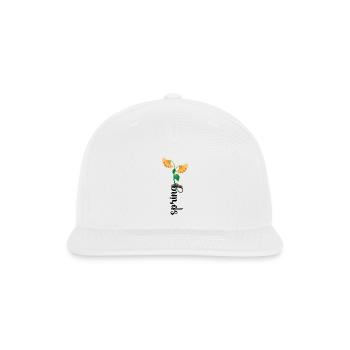 spring is coming flower petals pretty flower - Snapback Baseball Cap - white - Front
