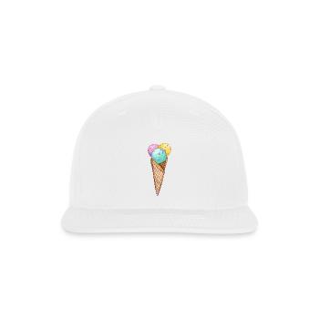 Ice cream - Snapback Baseball Cap - white - Front