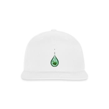 Life Bloom Water Drop Microcosm - Snapback Baseball Cap - white - Front