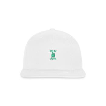Retro Computer Monitor – Ctrl+Alt+Del My Life - Snapback Baseball Cap - white - Front