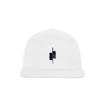 Glitch Katana Cyberpunk Streetwear - Snapback Baseball Cap - white - Front