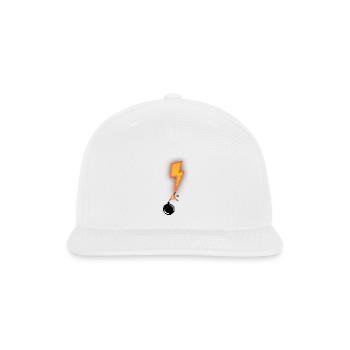 Pixel Lightning Bolt - Snapback Baseball Cap - white - Front