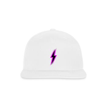Lightning Bolt Neon - Snapback Baseball Cap - white - Front