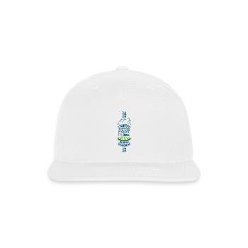 Foot Ball Numbers - Snapback Baseball Cap - white - Front