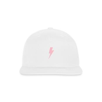 Retro pixels pink lightning bolt - Snapback Baseball Cap - white - Front