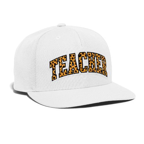 Leopard Print Teacher Typography - Snapback Baseball Cap