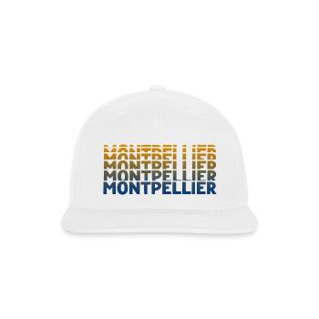 Montpellier Gradient Text Stack - Snapback Baseball Cap - white - Front