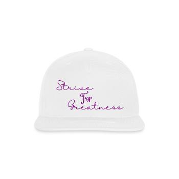 Strive For Greatness Purple - Snapback Baseball Cap - white - Front