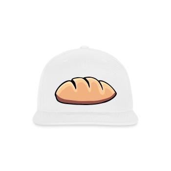 food loaf of bread - Snapback Baseball Cap - white - Front