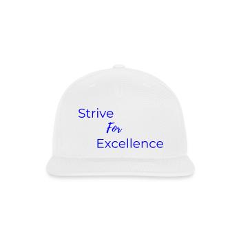 Strive For Excellence Blue - Snapback Baseball Cap - white - Front