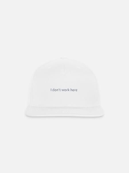 Statement work embroidered - Snapback Baseball Cap - white