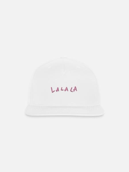 LA LA LA embroidered - Snapback Baseball Cap - white