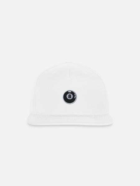 Billiard ball embroiudered - Snapback Baseball Cap - white
