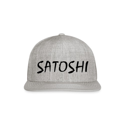 Satoshi only name stroke btc founder nakamoto - Snapback Baseball Cap