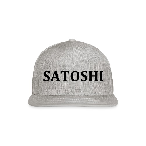 Satoshi only the name stroke - Snapback Baseball Cap
