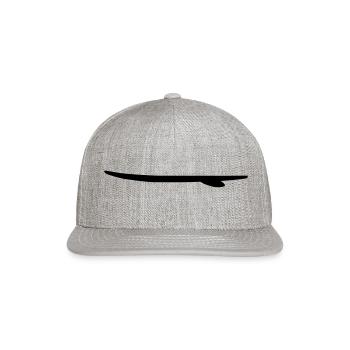 surfboard_vec_1 us - Snapback Baseball Cap - heather gray - Front